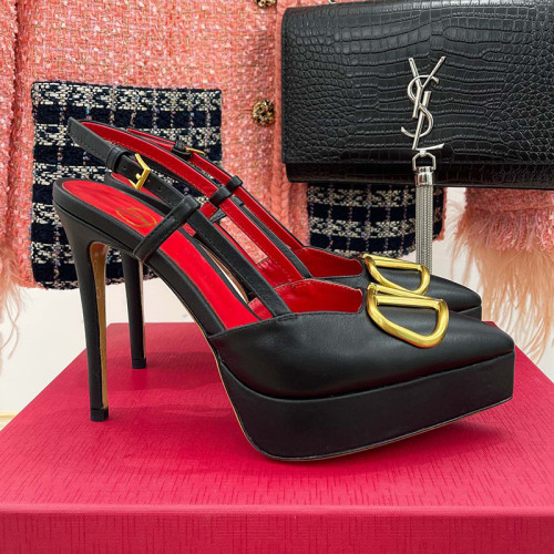 Valentino Garavani Women Fashion Shoes Pumps Luxury Brand Vlogo Signature Calfskin with Original Box 10cm Heel