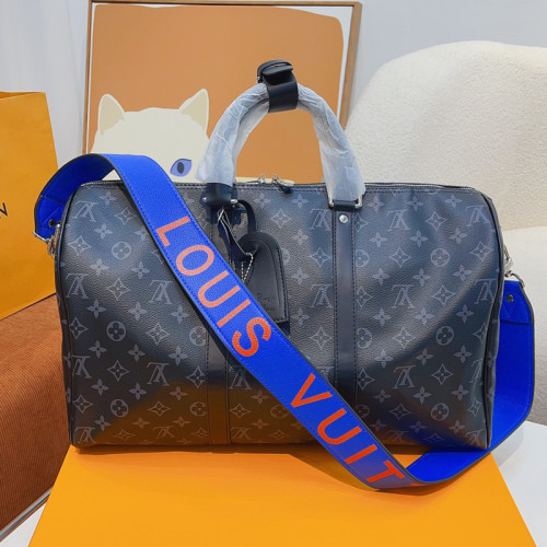 Louis Vuitton Womens and Mens Unisex Bags Luxury Brand LV Keepall Bandoulière 45 Fashion Design Travel Bag