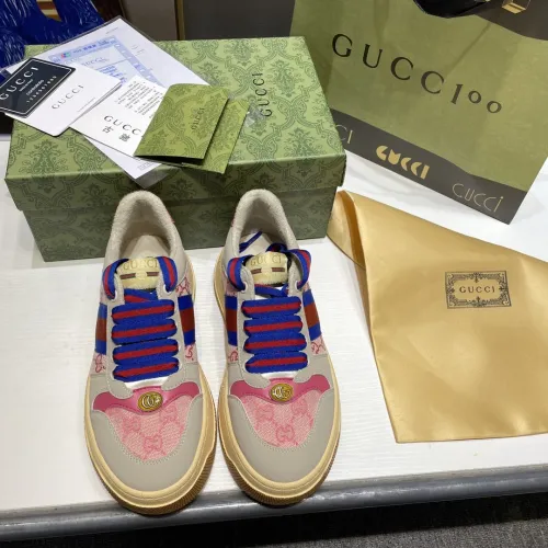 Gucci Womens Shoes Sneakers Luxury Brand Women's Screener trainer with Web in beige leather with Original Box Whatsapp 