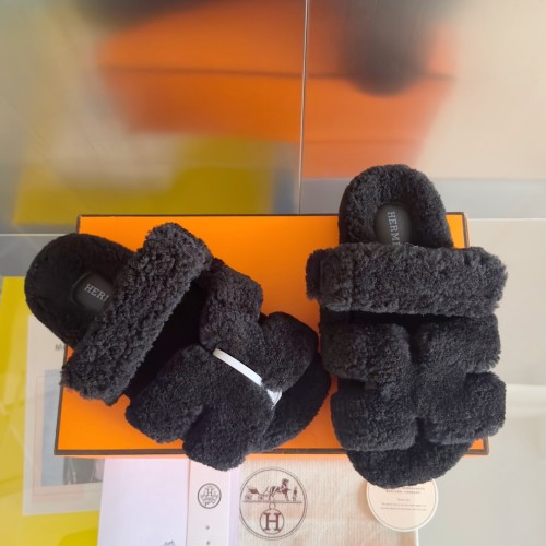 Hermes Womens Mens Unisex Shoes Winter Wool Extra Slippers Sandals Casual Fashion Sandals Luxury Brand with Original Box Whatsapp 