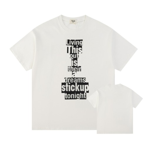 Celine Luxury Brand Women Mens Short Sleeve T-Shirt   