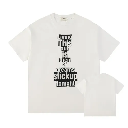 Celine Luxury Brand Women Mens Short Sleeve T-Shirt   