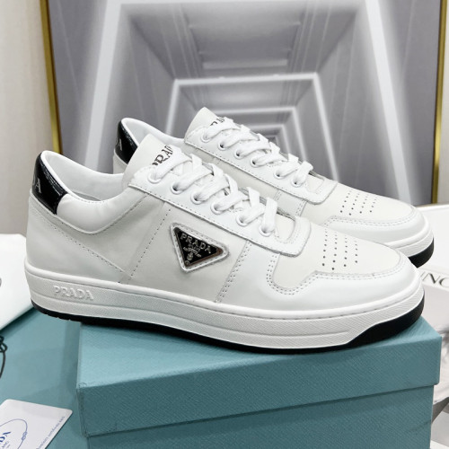 Prada Mens Shoes Casual Luxury Brand Breathable Sneakers with Original Box Downtown leather sneakers 2EE364_3LJ6_F0964
