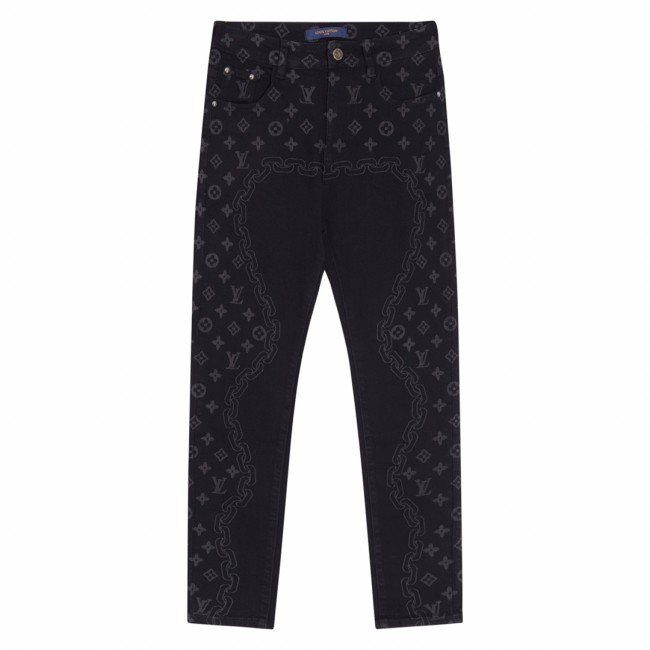 Louis Vuitton Luxury Brand Women Mens Pant Jeans   
