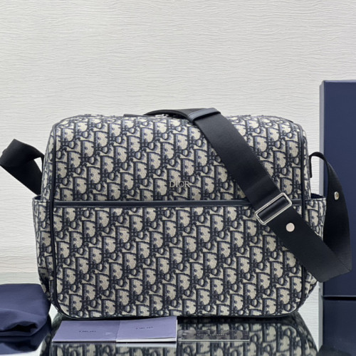 Dior Mens Bags Crossbody Bags CHANGING BAG Blue Dior Oblique Canvas with Original Box M9993PTZQ_M928