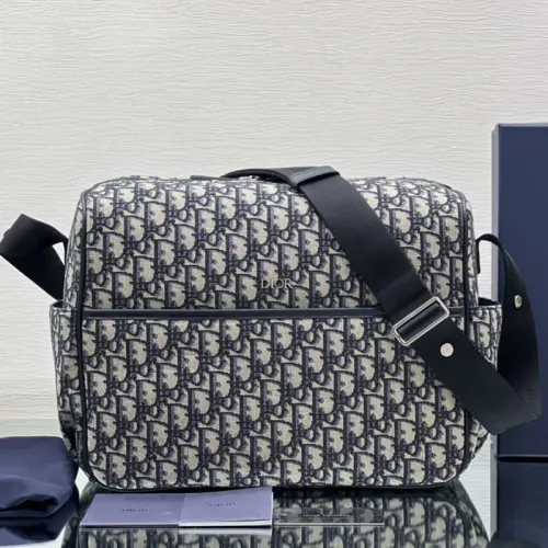 Dior Mens Bags Crossbody Bags CHANGING BAG Blue Dior Oblique Canvas with Original Box M9993PTZQ_M928