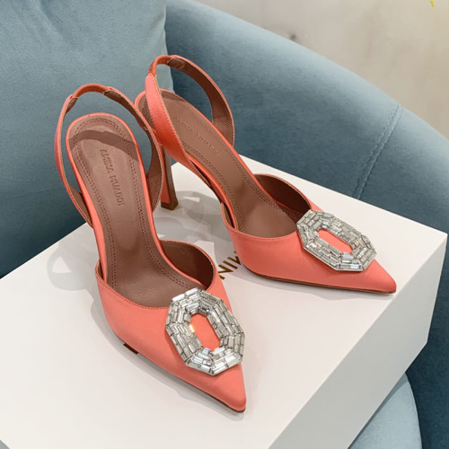 Amina Muaddi Womens Shoes Sandals Slippers Luxury Brand Fashion Pumps for Women with Original Box 9cm Heel