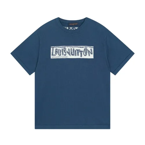 Louis Vuitton Luxury Brand Men Womens Short Sleeve T-Shirt Short-Sleeved Cotton Crewneck1AFALD   