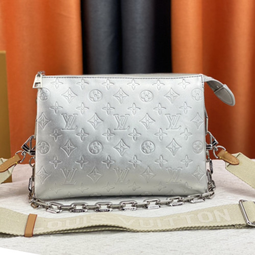Louis Vuitton Womens Bags Messenger Shoulder Bags Luxury Brand COUSSIN PM M59277 with Original Box Monogram embossed lambskin