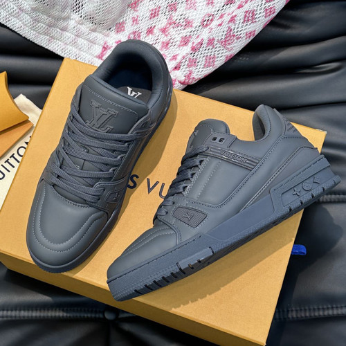 Louis Vuitton Mens Shoes Fashion Sneakers Design Luxury Brand LV TRAINER SNEAKER 1ABLVV Mix of materials with Original Box 1ABLUR  