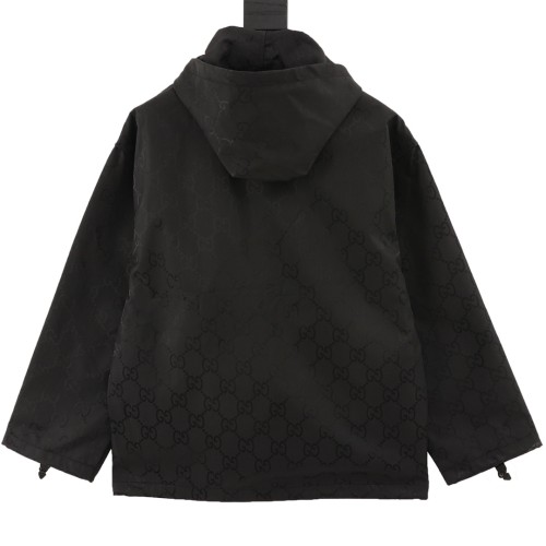 Gucci Men Womens Jackets Coat Luxury Brand Mens Jackets GG NYLON JACQUARD JACKET Top Quality   