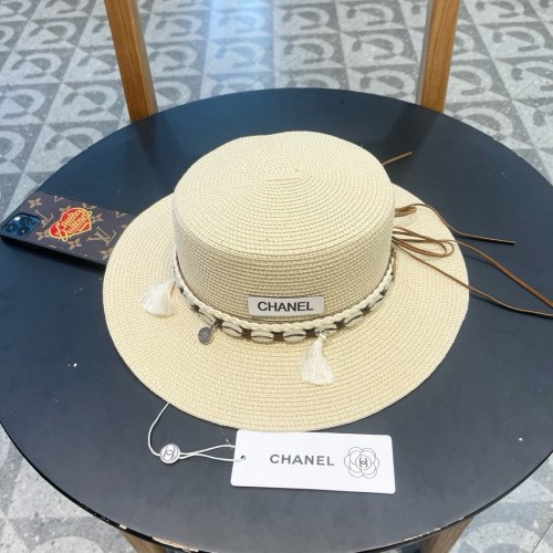 Chanel Womens Hats Luxury Brand Straw Hat with Original Box  