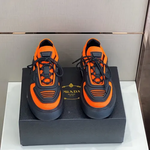Prada Mens Shoes Casual Luxury Brand Breathable Sneakers with Original Box Thunder Sneaker