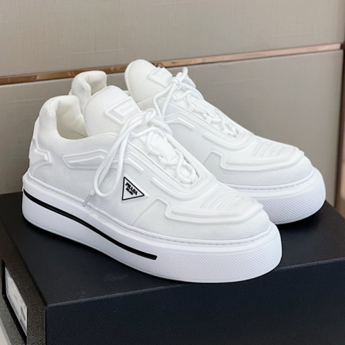 Prada Mens Shoes Casual Luxury Brand Breathable Sneakers with Original Box Thunder Sneaker
