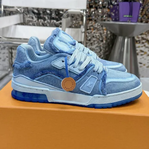 Louis Vuitton Mens Shoes Fashion Sneakers Design Luxury Brand LV TRAINER SNEAKER 1ABLVV Mix of materials with Original Box 1ABLUR  