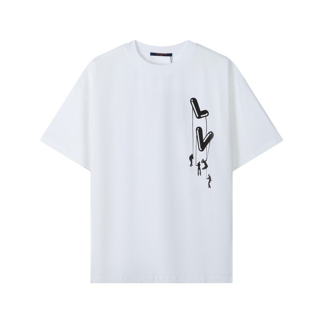 Louis Vuitton Luxury Brand Men Womens Short Sleeve T-Shirt   