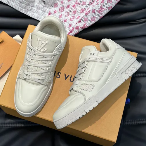 Louis Vuitton Mens Shoes Fashion Sneakers Design Luxury Brand LV TRAINER SNEAKER 1ABLVV Mix of materials with Original Box 1ABLUR  