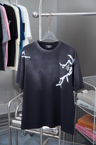 Balenciaga Luxury Brand Women Mens Short Sleeve T-Shirt   