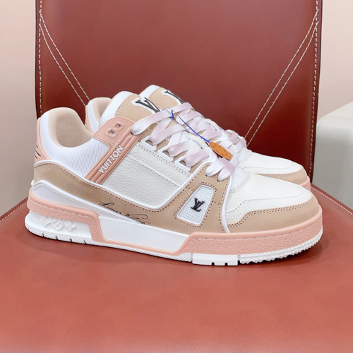 Louis Vuitton Mens Shoes Fashion Sneakers Design Luxury Brand LV TRAINER SNEAKER 1ABLVV Mix of materials with Original Box 1ABLUR  