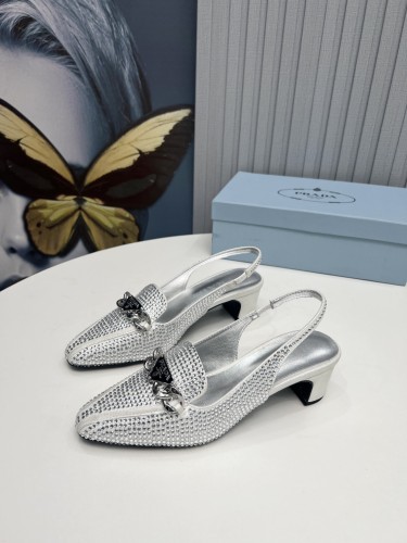 Prada Womens Shoes Sandals Casual Luxury Brand Pumps 4.5cm Heel with Original Box Whatsapp 