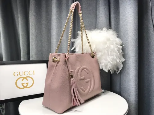 Gucci Womens Bags Shoulder Handbags Luxury Brand Gucci Double G Chain Shoulder Bags Totes  