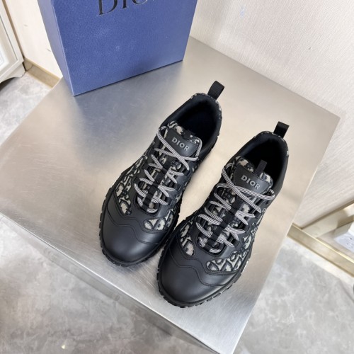 Dior Mens Shoes Sneakers Luxury Brand B28 SNEAKER DIORIZON DERBY SHOE Dior Oblique Jacquard and Rubber with Original Box 3SN277ZJW_H969