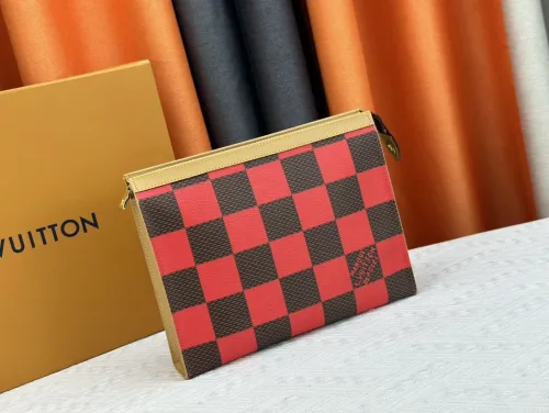 Louis Vuitton Mens Womens Bags Clutch Luxury Brand Fashion Type POCHETTE VOYAGE MM M80803 with Original Box  