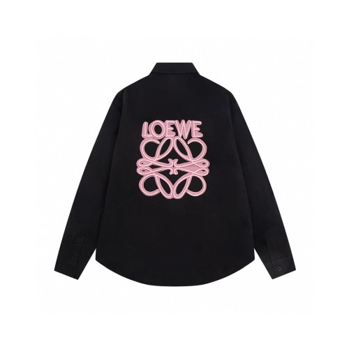 Loewe Women Mens Long Sleeve Shirts Luxury Brand Mens Shirt Top Quality   T02