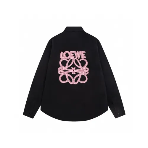 Loewe Women Mens Long Sleeve Shirts Luxury Brand Mens Shirt Top Quality   T02