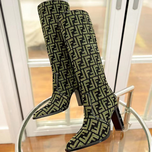 Fendi Womens Shoes Fashion Boots Luxury Brand Fendi Fendigraphy boots with Original Box
