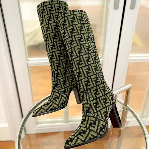 Fendi Womens Shoes Fashion Boots Luxury Brand Fendi Fendigraphy boots with Original Box