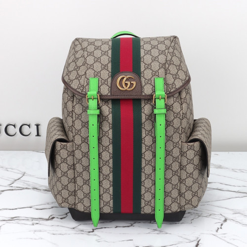 Gucci Womens Bags Backpacks Luxury Brand GUCCI Ophidia medium backpack in GG Supreme canvas