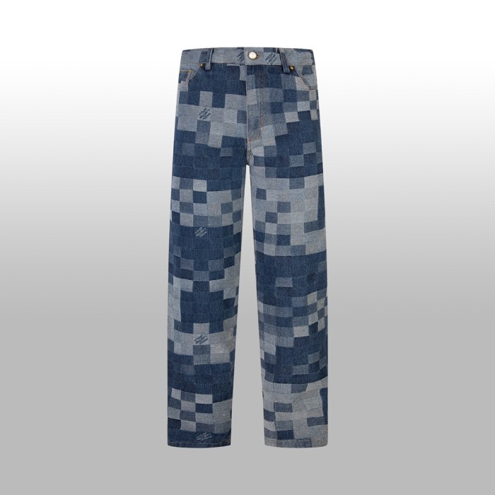 Louis Vuitton Luxury Brand Women Mens Pant Jeans   