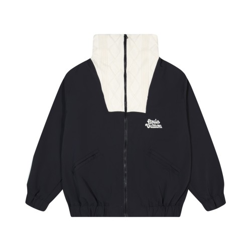 Louis Vuitton Men Womens Coat Jacket Luxury Brand Mens Jackets Knitted Collar Embroidered Technical Blouson Top Quality   