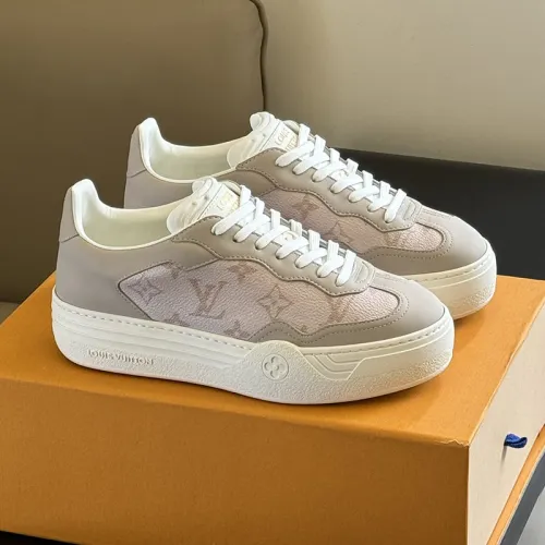Louis Vuitton Womens Shoes Sneakers Lace-Up Luxury Brand Fashion LV Groovy Platform Sneaker with Original Box 1ACHH0  