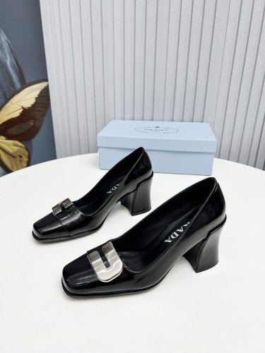 Prada Womens Shoes Casual Luxury Brand Pumps 8.5cm Heel with Original Box Whatsapp 