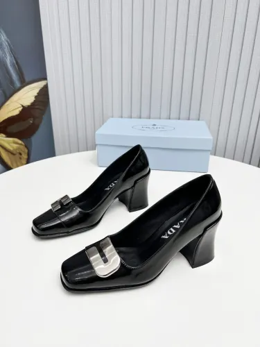 Prada Womens Shoes Casual Luxury Brand Pumps 8.5cm Heel with Original Box Whatsapp 
