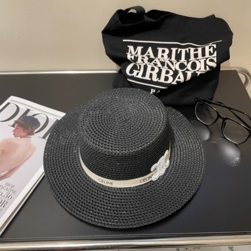 Celine Womens Hats Luxury Brand Design Celine Straw Hat with Original Box  