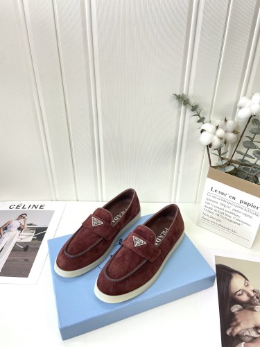 Prada Womens Shoes Casual Luxury Brand Fashion Loafers for Women with Original Box Whatsapp 