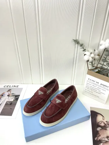 Prada Womens Shoes Casual Luxury Brand Fashion Loafers for Women with Original Box Whatsapp 