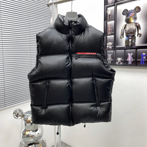 Prada Men Womens Vest Down Jacket Luxury Brand Mens Jacket Top Quality   