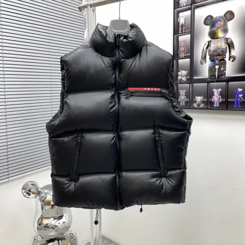 Prada Men Womens Vest Down Jacket Luxury Brand Mens Jacket Top Quality   