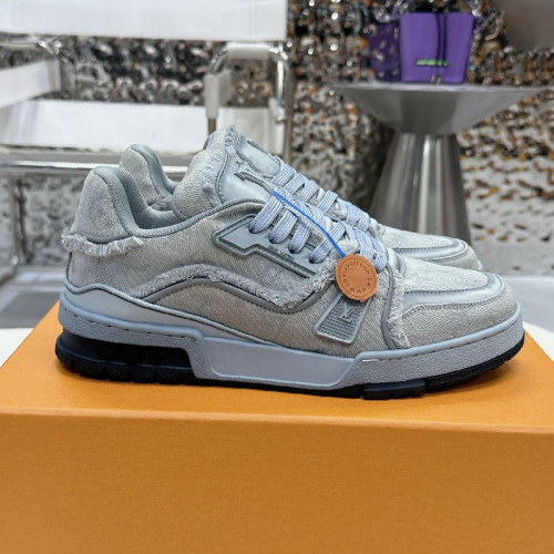 Louis Vuitton Mens Shoes Fashion Sneakers Design Luxury Brand LV TRAINER SNEAKER 1ABLVV Mix of materials with Original Box 1ABLUR  