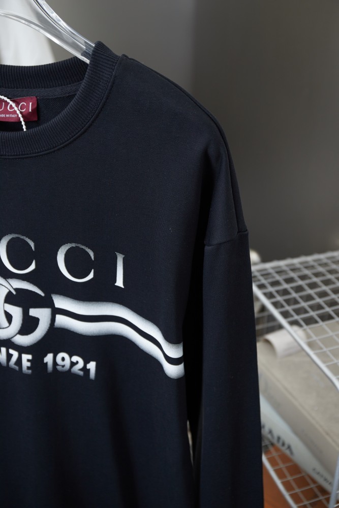Gucci Womens Mens Sweatshirt Luxury Brand Mens Sweatshirts Winter Fashion COTTON JERSEY SWEATSHIRT   