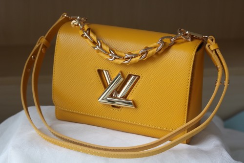 Louis Vuitton Womens Bags Shoulder Messenger Bags Luxury Brand TWIST MM M59887 with Original Box