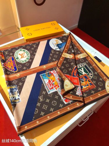 Louis Vuitton Scarves Womens Fashion Scarf LV 140x140cm with Original Box   