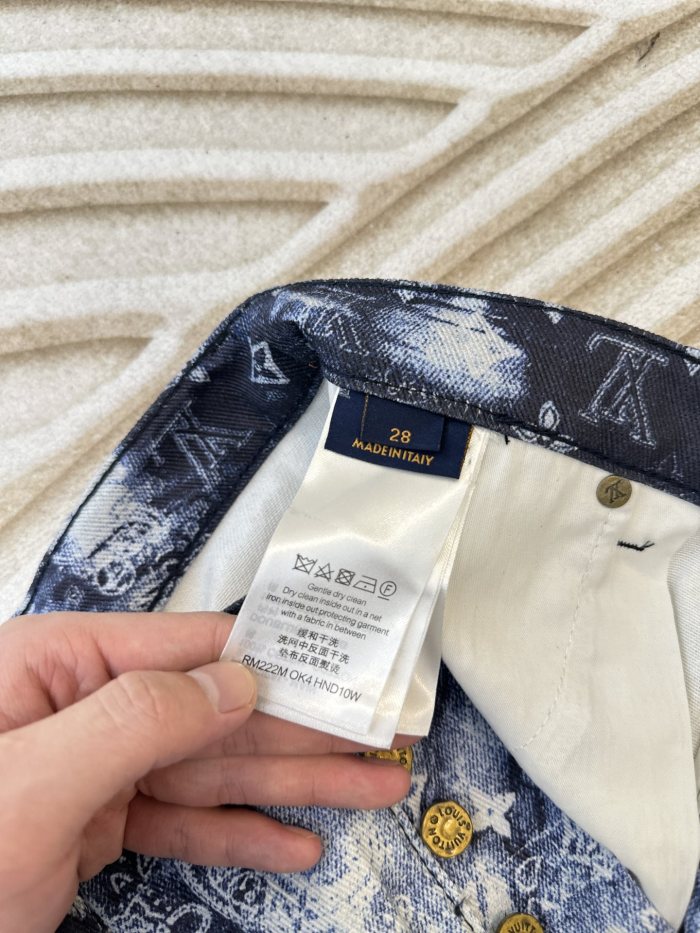Louis Vuitton Luxury Brand Women Mens Pant Short Jeans   