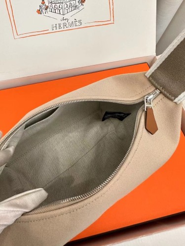 Hermes Womens Bags Handbags Luxury Fashion Hermès Hermes Bride À Brac Large Naturel Cotton PHW  