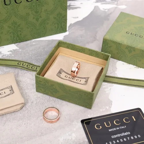 Gucci Luxury Men Womens Ring with Original Box