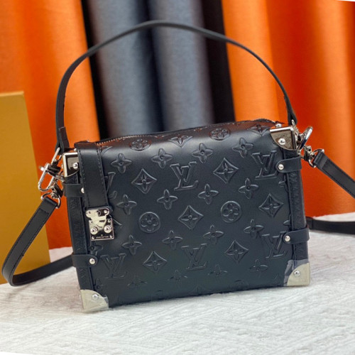 Louis Vuitton Womens Bags Messenger Shoulder Bags Luxury Brand Side Trunk M21709 with Original Box Black Calfskin